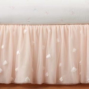 Monique Lhuillier Ethereal Tulle Crib Skirt (Blush Pink)